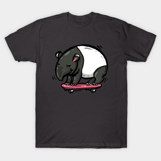 Fat tapir playing surf skate T-Shirt